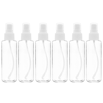 6 Pcs 120ML Fine Mist Spray Bottles, Transparent Pet Spray Bottles, Lotion Travel Bottles